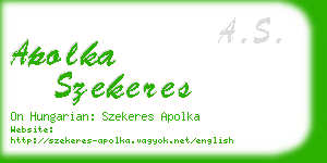 apolka szekeres business card